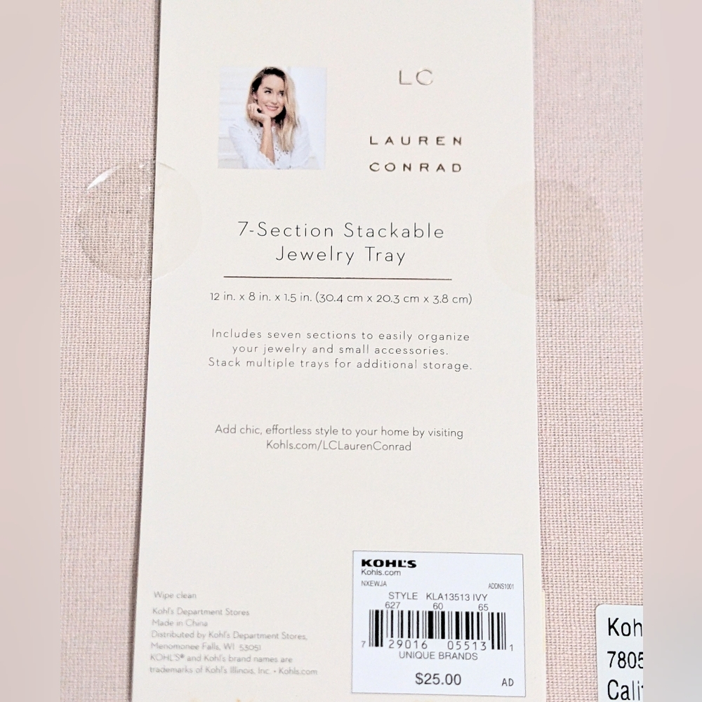 LC LAUREN CONRAD, Beautiful 3 Piece Jewelry Trays and Bar,in a Neutral Color. - Picture 7 of 8